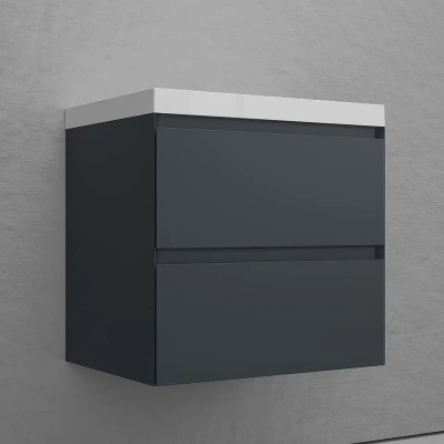 Тумба под раковину Style Line Манхэттен 60 ЛС-00002366 подвесная цвет Графит