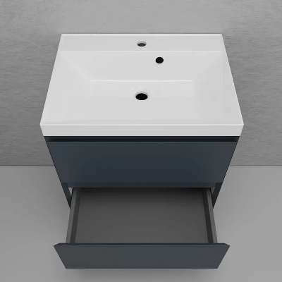 Тумба под раковину Style Line Манхэттен 60 ЛС-00002366 подвесная цвет Графит