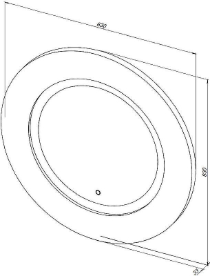 Зеркало Aquanet Милан 80 241821 с подсветкой Белый глянец