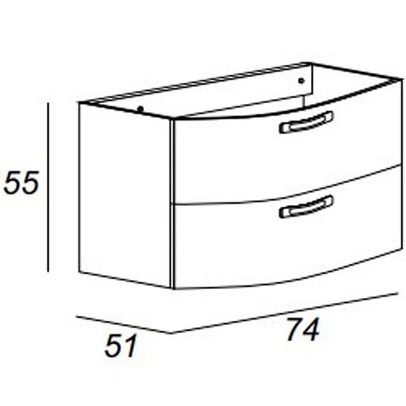 Тумба под раковину Cezares Comfort 75 54356 подвесная Bianco lucido, купить, цена, заказать, магазин, доставка, скидка, промокод, купить, цена, заказать, магазин, доставка, скидка, промокод