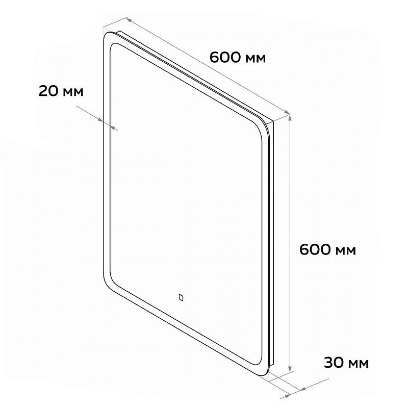 Зеркало Maretti Ritta 60 RI146060K13EL с подсветкой с сенсорным выключателем и диммером, купить, цена, заказать, магазин, доставка, скидка, промокод, купить, цена, заказать, магазин, доставка, скидка, промокод