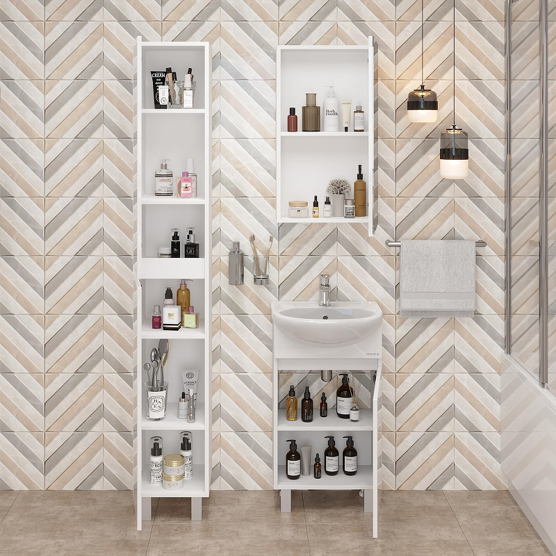 Тумба под раковину Onika Милтон 45 R 104510 цвет Белый, купить, цена, заказать, магазин, доставка, скидка, промокод, купить, цена, заказать, магазин, доставка, скидка, промокод