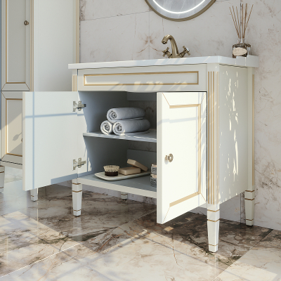 Тумба под раковину Caprigo Albion90 33319-В002 цвет Светлый беж