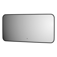 Зеркало Defesto Aura 100х50 DF 2975RH с подсветкой 28W-3000K/ИК - выключатель/Теплый белый свет/Черная рама, купить, цена, заказать, магазин, доставка, скидка, промокод, купить, цена, заказать, магазин, доставка, скидка, промокод