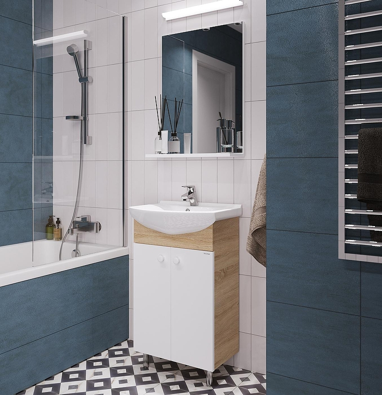 Комплект мебели для ванной Grossman Eco Line 60 106052-2 цвет Белый Дуб сонома, купить, цена, заказать, магазин, доставка, скидка, промокод, купить, цена, заказать, магазин, доставка, скидка, промокод