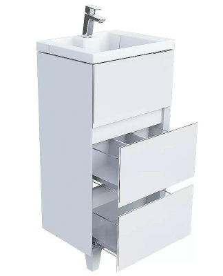 Тумба с раковиной Marka One Bumble 40H Ц0000001480 Белая