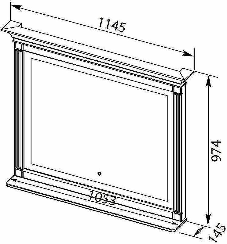 Зеркало Aquanet Селена 120 201648 с подсветкой с сенсорным выключателем, купить, цена, заказать, магазин, доставка, скидка, промокод, купить, цена, заказать, магазин, доставка, скидка, промокод