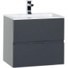 Тумба с раковиной Aquanet Алвита 60 213094 подвесная Серый антрацит, купить, цена, заказать, магазин, доставка, скидка, промокод, купить, цена, заказать, магазин, доставка, скидка, промокод