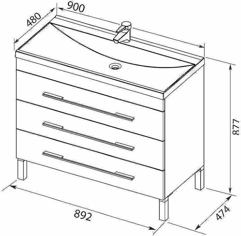 Тумба с раковиной Aquanet Верона 90 287674 Белая, купить, цена, заказать, магазин, доставка, скидка, промокод, купить, цена, заказать, магазин, доставка, скидка, промокод