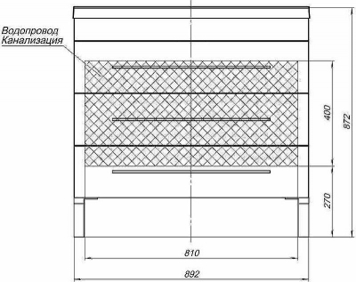 Тумба с раковиной Aquanet Верона 90 287674 Белая