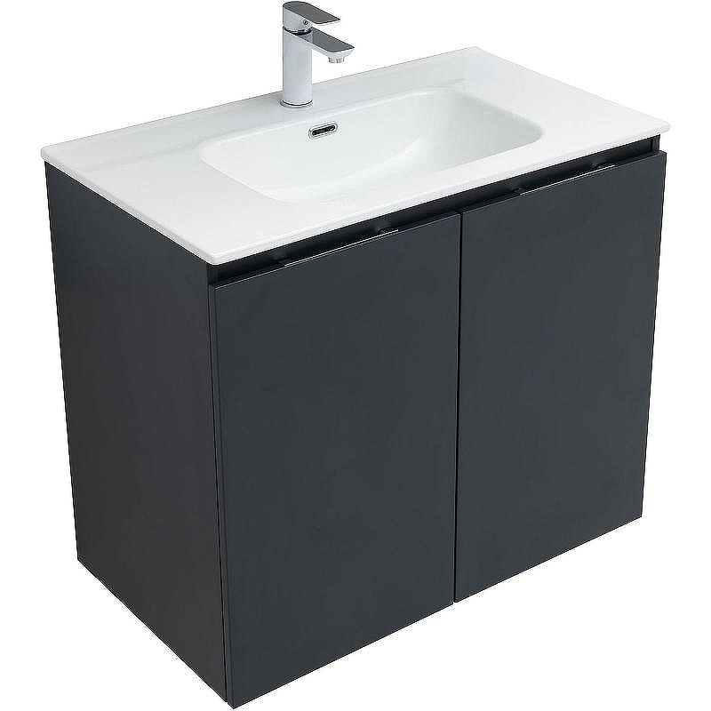 Тумба под раковину Aquanet Алвита New 80 277527 подвесная Антрацит, купить, цена, заказать, магазин, доставка, скидка, промокод, купить, цена, заказать, магазин, доставка, скидка, промокод