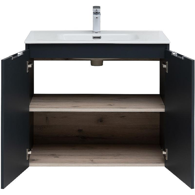 Тумба под раковину Aquanet Алвита New 80 277527 подвесная Антрацит, купить, цена, заказать, магазин, доставка, скидка, промокод, купить, цена, заказать, магазин, доставка, скидка, промокод