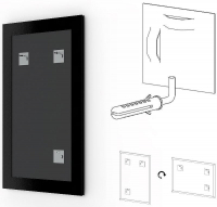 Зеркало Evoform Definite 80х60 BY 0648 в багетной раме - Черный дуб 37, купить, цена, заказать, магазин, доставка, скидка, промокод, купить, цена, заказать, магазин, доставка, скидка, промокод