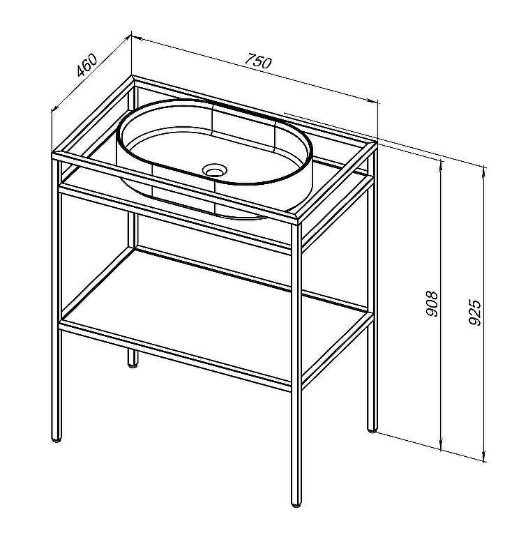 Консоль под раковину Allen Brau Liberty 75 1.33002.BB Черный браш, купить, цена, заказать, магазин, доставка, скидка, промокод, купить, цена, заказать, магазин, доставка, скидка, промокод