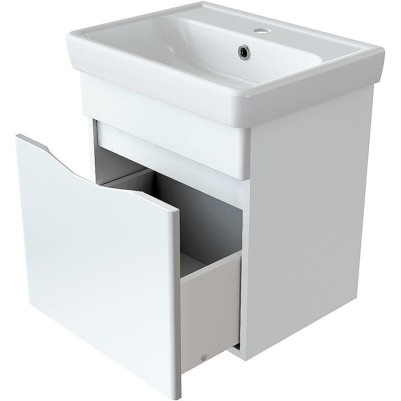 Тумба с раковиной Orange Topline-Monaco 50 TP-MO50+RA Белый глянец, купить, цена, заказать, магазин, доставка, скидка, промокод, купить, цена, заказать, магазин, доставка, скидка, промокод