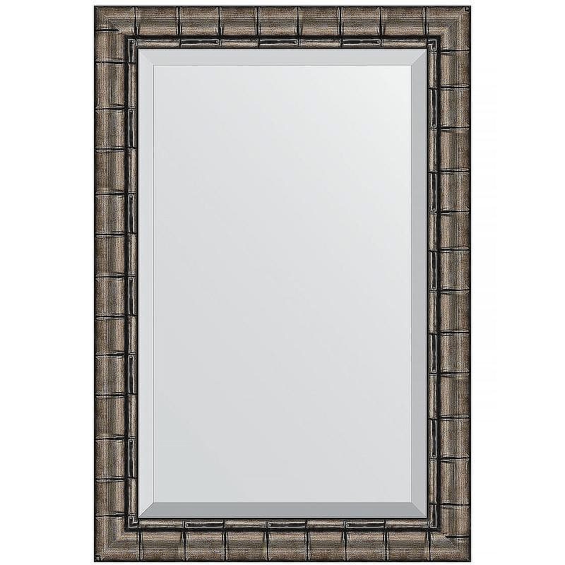 Зеркало Evoform Exclusive 93х63 BY 1176 с фацетом в багетной раме - Серебряный бамбук 73, купить, цена, заказать, магазин, доставка, скидка, промокод, купить, цена, заказать, магазин, доставка, скидка, промокод