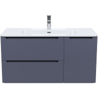 Тумба с раковиной Iddis Edifice 100 EDI10D0i95K подвесная Темно-серая, купить, цена, заказать, магазин, доставка, скидка, промокод, купить, цена, заказать, магазин, доставка, скидка, промокод