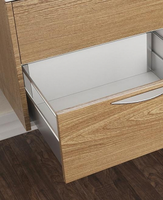 Тумба с раковиной SanVit Мэри-2 90 L kmery902 в цвете Ral подвесная Белый глянец