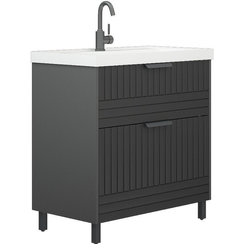 Тумба под раковину Corozo Терра 80 SD-00001323 Графит матовый, купить, цена, заказать, магазин, доставка, скидка, промокод, купить, цена, заказать, магазин, доставка, скидка, промокод