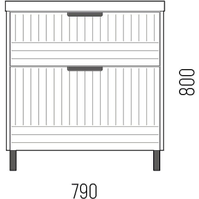 Тумба под раковину Corozo Терра 80 SD-00001323 Графит матовый