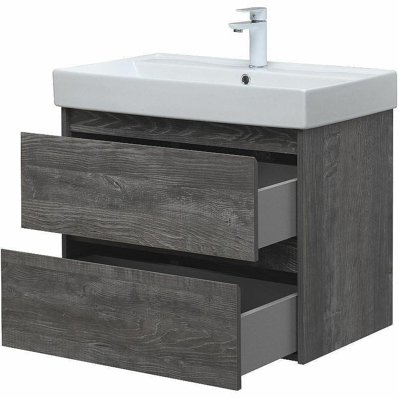 Тумба с раковиной Aquanet Nova Lite 75 305239 подвесная Дуб серый, купить, цена, заказать, магазин, доставка, скидка, промокод, купить, цена, заказать, магазин, доставка, скидка, промокод