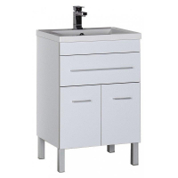 Тумба под раковину Aquanet Верона 58 182507 1 ящик 2 дверцы Белая, купить, цена, заказать, магазин, доставка, скидка, промокод, купить, цена, заказать, магазин, доставка, скидка, промокод