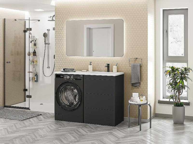 Тумба под раковину Brevita Grafit 120 GRA-01060-013Я Графит матовый, купить, цена, заказать, магазин, доставка, скидка, промокод, купить, цена, заказать, магазин, доставка, скидка, промокод