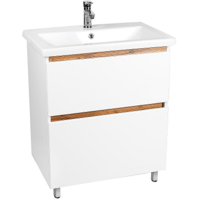 Тумба под раковину VIANT Мальта 80 VMAL80CO-T2Y Белая Дуб Вотан
