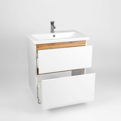 Тумба под раковину VIANT Мальта 80 VMAL80CO-T2Y Белая Дуб Вотан