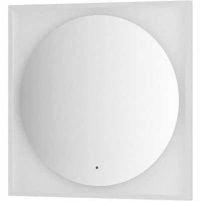 Зеркало Defesto Eclipce 80х80 DF 2228R с подсветкой 18W-4500К/в багетной раме/ИК - выключатель/Нейтральный белый свет/Белая рама
