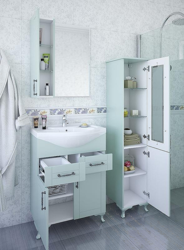 Шкаф пенал Sanflor Глория 32 R С000005721 Серый, купить, цена, заказать, магазин, доставка, скидка, промокод, купить, цена, заказать, магазин, доставка, скидка, промокод