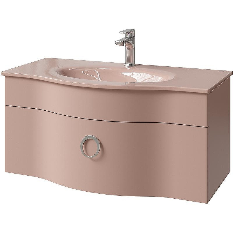 Тумба под раковину Caprigo Nokturn 90 1313-SF026 подвесная Розовая, купить, цена, заказать, магазин, доставка, скидка, промокод, купить, цена, заказать, магазин, доставка, скидка, промокод