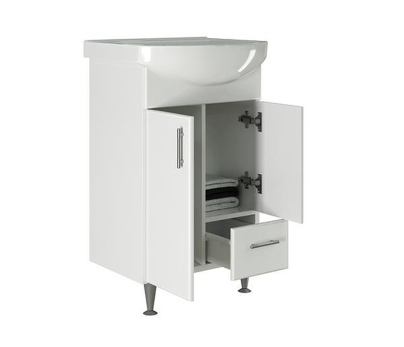 Тумба под раковину Mixline Веста 52 528382 Белая, купить, цена, заказать, магазин, доставка, скидка, промокод, купить, цена, заказать, магазин, доставка, скидка, промокод