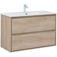 Тумба под раковину Aquanet Милан 100 336385 подвесная Дуб светлый, купить, цена, заказать, магазин, доставка, скидка, промокод, купить, цена, заказать, магазин, доставка, скидка, промокод