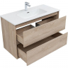 Тумба под раковину Aquanet Милан 100 336385 подвесная Дуб светлый, купить, цена, заказать, магазин, доставка, скидка, промокод, купить, цена, заказать, магазин, доставка, скидка, промокод