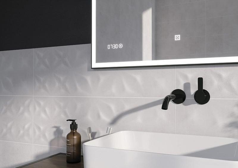 Зеркало Cersanit Led 011 Design 100 KN-LU-LED011*100-d-Os с подсветкой с часами, купить, цена, заказать, магазин, доставка, скидка, промокод, купить, цена, заказать, магазин, доставка, скидка, промокод