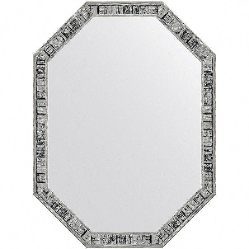 Зеркало Evoform Octagon 79x59 BY 7417 в багетной раме - Состаренное дерево 50, купить, цена, заказать, магазин, доставка, скидка, промокод, купить, цена, заказать, магазин, доставка, скидка, промокод