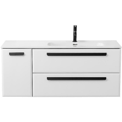 Тумба под раковину Cezares Eco-Cer-N 120 R ECO-CER-N-1200-2C-1A-SO-BL-R подвесная Bianco Lucido без ручек