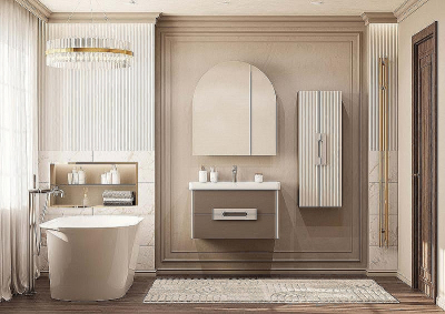 Шкаф пенал Aquaton Ар-Деко 40 1A284703DD6E0 подвесной Кашемир