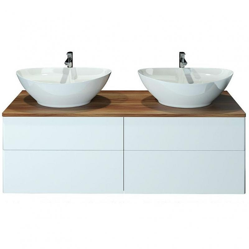 Тумба с раковиной Orange Otto 130 Ot-130TuWOOD+G56 Белая, купить, цена, заказать, магазин, доставка, скидка, промокод, купить, цена, заказать, магазин, доставка, скидка, промокод