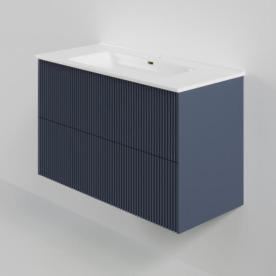 Тумба под раковину La Fenice Terra Twin 100 FNC-01-TER-BG-100-2 подвесная Синяя матовая
