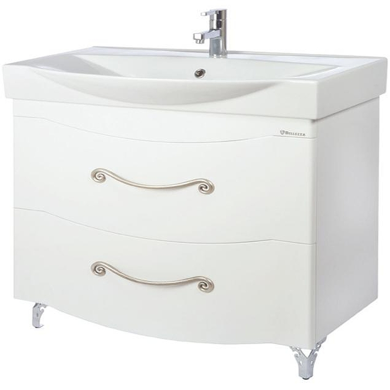 Тумба под раковину Bellezza Сесилия 105 4639718110013 Белая, купить, цена, заказать, магазин, доставка, скидка, промокод, купить, цена, заказать, магазин, доставка, скидка, промокод