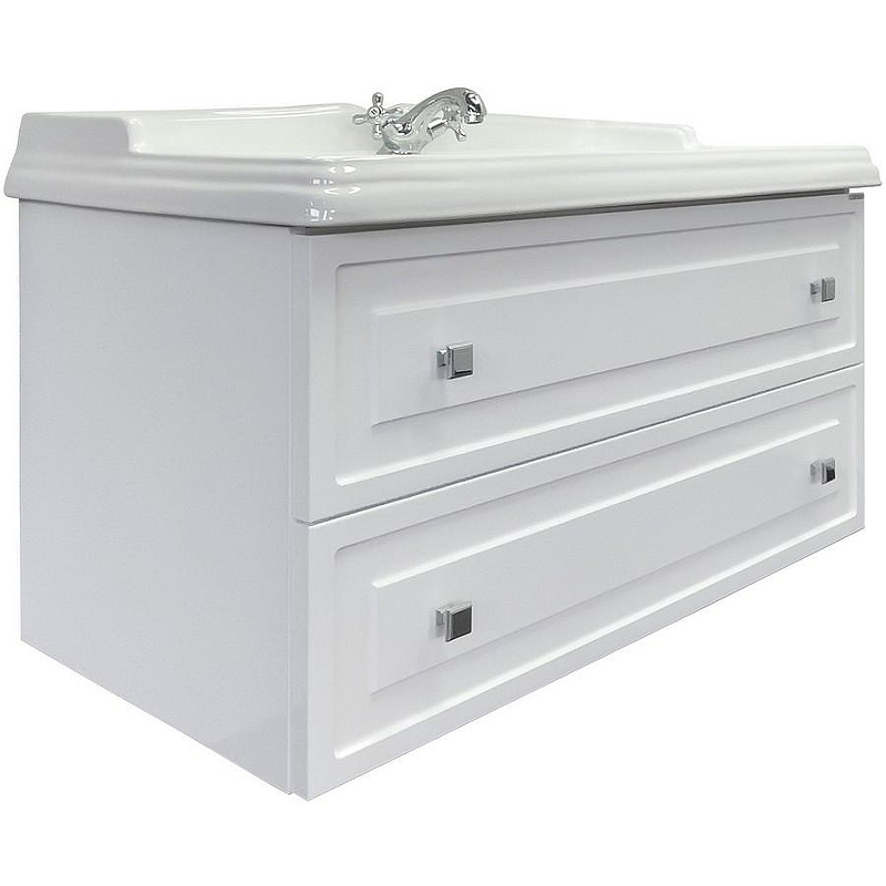 Тумба с раковиной Comforty Феррара 100 00-00020308 подвесная Белый глянец, купить, цена, заказать, магазин, доставка, скидка, промокод, купить, цена, заказать, магазин, доставка, скидка, промокод