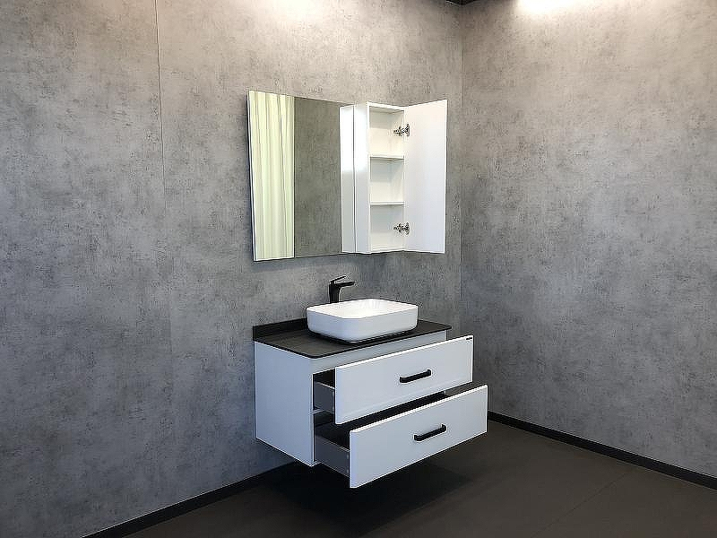 Тумба с раковиной Comforty Амстердам 95 00-00005494 подвесная Белый глянец, купить, цена, заказать, магазин, доставка, скидка, промокод, купить, цена, заказать, магазин, доставка, скидка, промокод