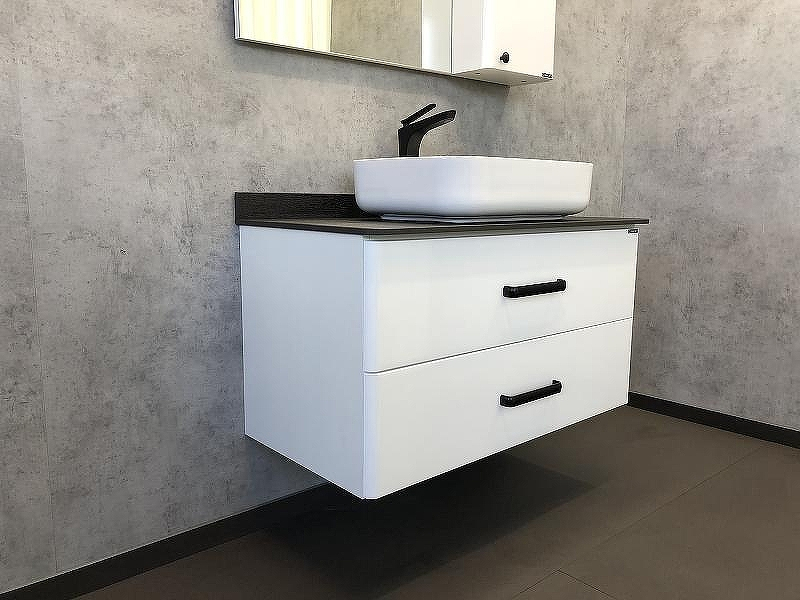 Тумба с раковиной Comforty Амстердам 95 00-00005494 подвесная Белый глянец, купить, цена, заказать, магазин, доставка, скидка, промокод, купить, цена, заказать, магазин, доставка, скидка, промокод