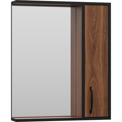 Зеркало со шкафом Misty Кедр 60 R П-Кед04060-011П Орех Черное