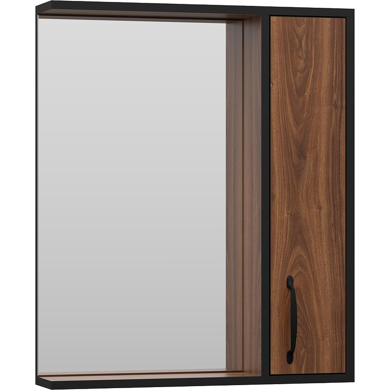 Зеркало со шкафом Misty Кедр 60 R П-Кед04060-011П Орех Черное, купить, цена, заказать, магазин, доставка, скидка, промокод, купить, цена, заказать, магазин, доставка, скидка, промокод