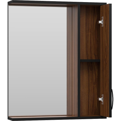 Зеркало со шкафом Misty Кедр 60 R П-Кед04060-011П Орех Черное