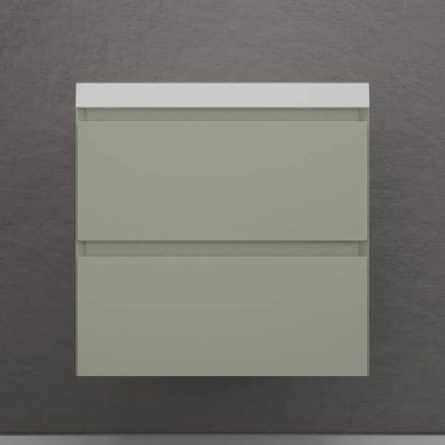 Тумба под раковину Style Line Манхэттен 60 ЛС-00002367 подвесная цвет Олива