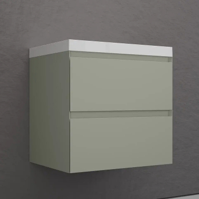 Тумба под раковину Style Line Манхэттен 60 ЛС-00002367 подвесная цвет Олива